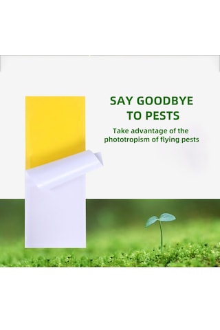 Vkemall 10 Adet Tek Yüzlü Sarı Kenar Yapışkan Kovucu, 34.5x11.2 Cm, Sinirli Uçanları Etkili Bir Şekilde Yakalar, Ev Ve Kamusal Alanlar İçin Uygundur