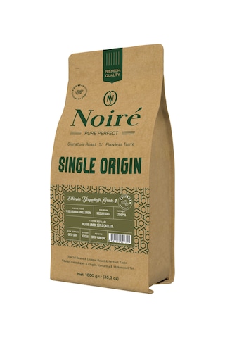 Noire Ethiopia Yirgacheffe Grade 2 1000g %100 Arabica Single Origin Çekirdek