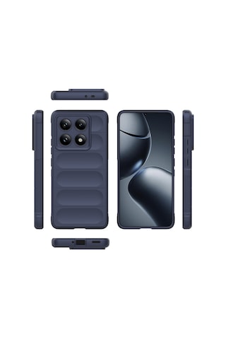 Xiaomi 14t Pro Kılıf Esnek Tpu Oyuklu Arka Yüzey Tasarımlı Zore Etnik Silikon Kapak Siyah