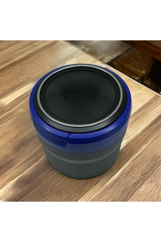 Mini Led Işıklı Araç Araba Küllüğü Mavi 9cm