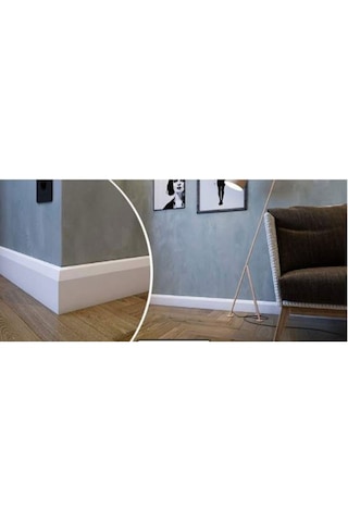 Yalı Serisi Lake Beyaz V Model 10cm Pvc Süpürgelik