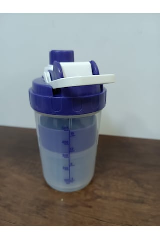Sızdırmaz Ve Ve Vidalı Kapaklı Plastik Shaker Sefaf Mor