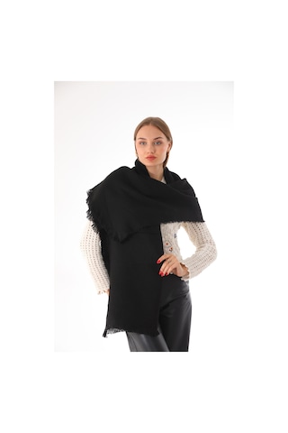 Ritagarcia Kadın Yumuşak Dokulu Siyah Düz Atkı Siyah
