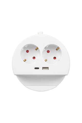 Akım Korumalı Grup Priz 2 Li Usb / Type-c 1.5 Mt Kablolu 3680w 16ah Topraklı Çocuk Koruma