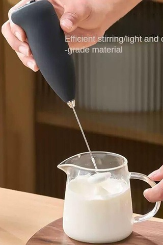 Kablosuz Pilli Kahve Karıştırıcı Süt Köpüğü Ve Latte İçin Taşınabilir Karıştırma Cihazı Paslanmaz Diğer