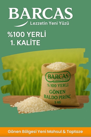 Barcas 5 Kg Gönen Baldo Pirinç