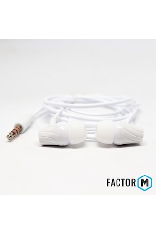 Factor M Fm 03 Kulakiçi Mikrofonlu Kablolu Kulaklık Beyaz Fm Fm03kb
