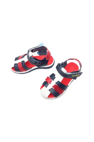 Şirin Bebe Şirinbebe Ortopedik Taban Lacivert-beyaz Renk Bantlı Tokalı Erkek Çocuk Sandalet Lacivert-beyaz