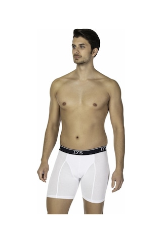 D'S Damat Comfort Boxer Uzun Beyaz