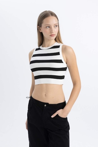 DeFacto Coool Slim Fit Dar Kesim Bisiklet Yaka Çizgili Triko Atlet A8242AX24SPBK27