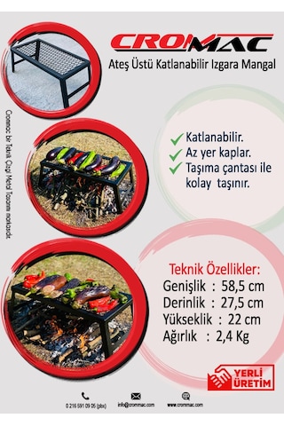 Ateş Üstü Katlanabilir Izgara
