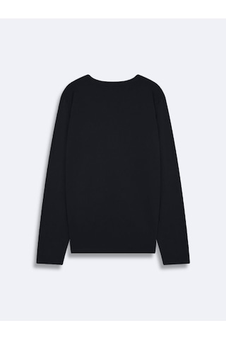Ltb Uzun Kollu Sıfır Yaka Basic Lacivert Sweatshırt Lacivert 2XL
