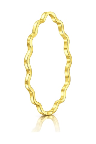 Aurex 25 Gram 66mm 22 Ayar Zikzak Ajda Bilezik 25 Gr Yatırımlık Altın Bilezik