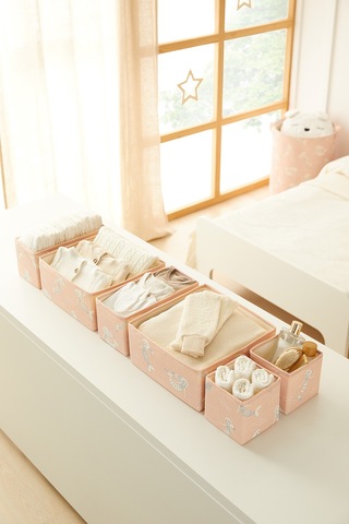 Ocean Home Textile 6'lı Çocuk Odası Deniz Kızı Çekmece İçi Düzenleyici Kutu