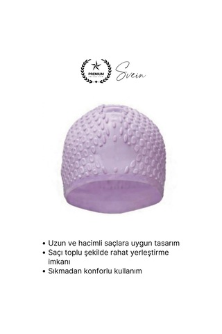 Bone Su Geçirmez Kaymaz Silikon Yüzücü Bonesi Yüzme Şapkası Uzun Saç Yetişkin Esnek Havuz Deniz Çok Renkli
