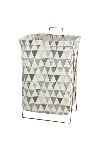 Cbtx 52 L Katlanabilir Çamaşır Sepeti Demir Raf Pamuk Keten Kirli Giysiler L Gri Üçgen Diğer