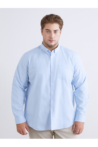 Lcwaıkıkı Classic Mavi Regular Fit Uzun Kollu Oxford Erkek Gömlek