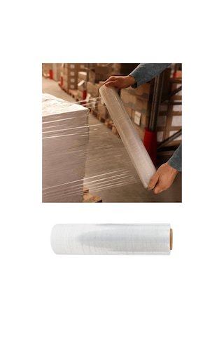 El Tipi Mobilya Eşya Koli Palet Paket Taşıma Taşınma Sarma Koruma Streç Film 50 Cm X 100 M 17 Mikron