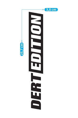 Dert Edıtıon Araç Sticker 21x29 Cm, Oto Sticker, Araba Sticker