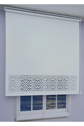 Lazer Kesim Kalın İthal Mat Stor Perde - 30 Cm Lazer Yüksekliği 001