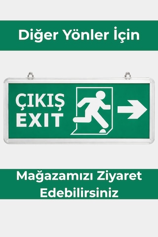 Şarjlı Led Acil Çıkış Armatürü Exit Tabelalı Elektrik Kesintisinde Otomatik Devreye Giren