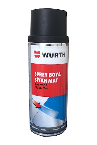 Würth Sprey Tampon Boyası Siyah Mat 400 Ml N11.780