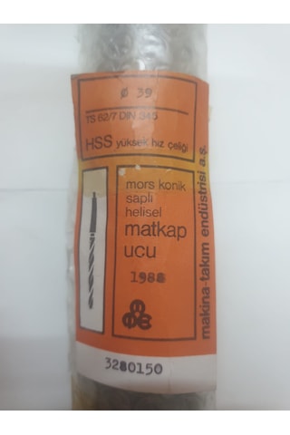 Mors Konik Saplı Matkap Ucu 39mm Dın 345