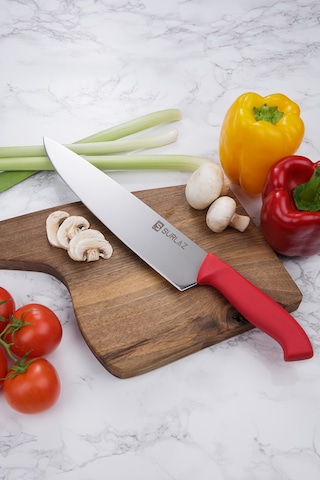 3'Lü Mutfak Bıçak Seti Şef Bıçağı Soğan Satırı Pizza Kesici Çok Renkli