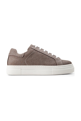 Deery Hakiki Deri Vizon Rengi Sneaker Kadın Ayakkabı - Z1681Zvznc05 Vizon