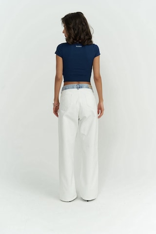 1606 - Mai Collection Toppin İndigo Penye Crop İndigo