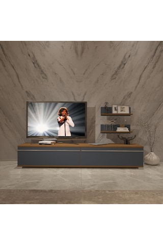 Decoraktiv Eko 4 Mdf Std Tv Ünitesi Tv Sehpası Ceviz - Antrasit