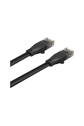 Unıtek Cat6 Patch Kablo 1mt Flat 1gbps, Siyah C1809gbk