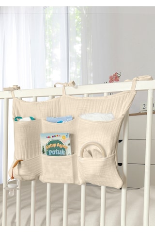 Bebek Beşik Yanı Organizer 6 Cepli Pratik Organizer Bej