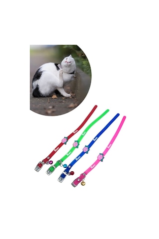 Durukar Çıngıraklı Zilli Sevimli Renkli Slikon Kedi Köpek Boyun Tasması