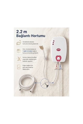 Ege-san Okyonus Ani Su Isıtıcı - 7.5 W - Kurulum Yönlendirmesi Elektrikli Şofben