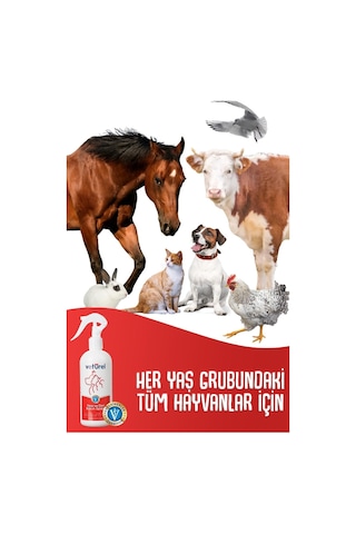 Vetürel Kedi ve Köpekler İçin Yara ve Deri Bakım Spreyi 1 L