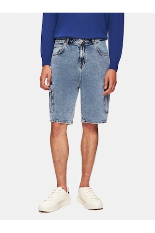 Ltb Marıno Short Orta Bel Rahat Kesim Açık Mavi Jean Bermuda Açık Mavi L