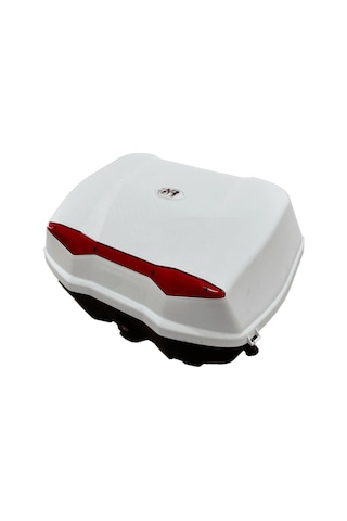 Moto Üçel 52 Litre Motosiklet Çantası Beyaz Beyaz
