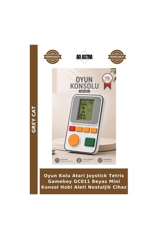 Oyun Kolu Atari Joystick Tetris Gameboy Gc011 Beyaz Mini Konsol Hobi Aleti Nostaljik Cihaz