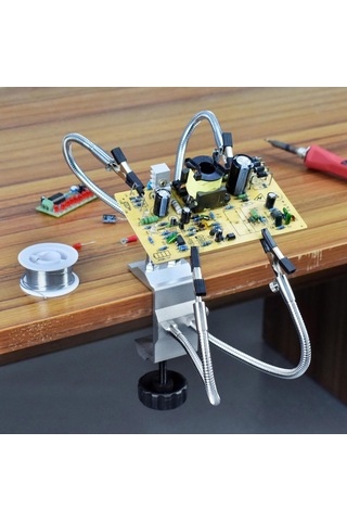 Suntek Magideal  Lehimleme İstasyonu Tutucu Pcb Fikstürü Kaynak Gümüş