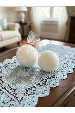 Dekoratif Top Mum 10 Cm Beyaz