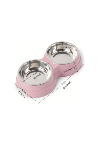 Maxaccess B Paslanmaz Çelik Kedi Köpek Kabı Kaymaz Taban Yemek Su Kabı Temizlik Kolay