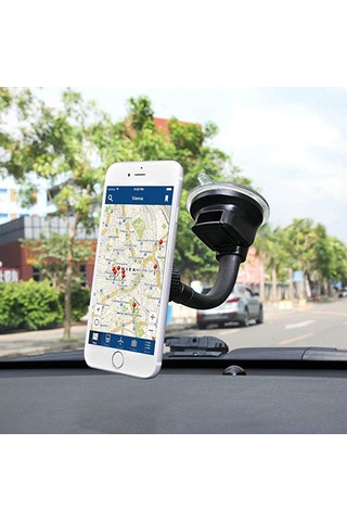 Araç İçi Manyetik Telefon Tutucu Vantuzlu Esnek Boyunlu Dashboard Ve Cam Uyumlu 360 Döner Stand