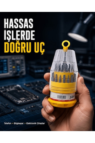 Tek Kompakt Tornavida Seti Elektronik Cihaz Tamiri İçin Najmaddin 71622045