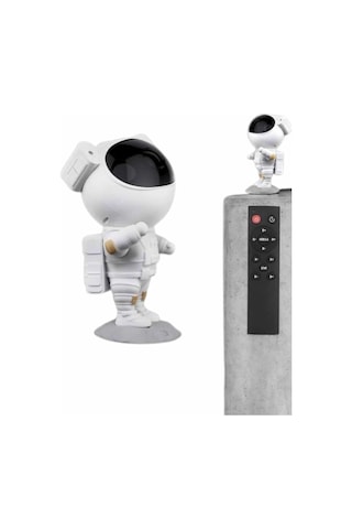 Gece - 406 - Lambası Astronot Bluetooth Hoparlörlü Galaksi - Csmo-tex - Işık Projektörü