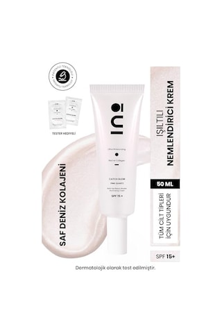 Pink Quartz Işıltılı Nemlendirici Makyaj Bazı Ve Yüz Kremi - 50ml Spf15 Saf Kolajen