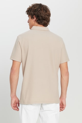 AC&Co / Altınyıldız Classics Erkek Bej %100 Pamuk Slim Fit Dar Kesim Polo Yaka Jakarlı Triko Tişört Bej