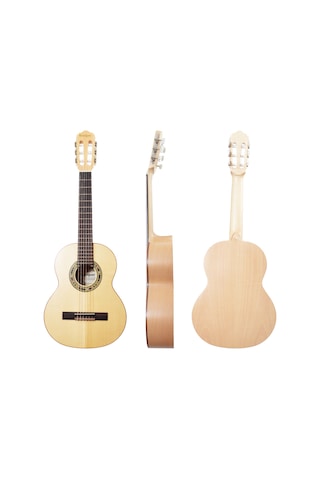 Rodriguez Rc512mn Klasik Gitar - 1/2 Çocuk - Gül Seri Gül Ağacı Rosewood Klavye Ve Köprü, Ladin Kapak, Küçük Eller İçin Ergonomik Sap Yapısı Uyum: 1/2 Boy 7-9 Yaş
