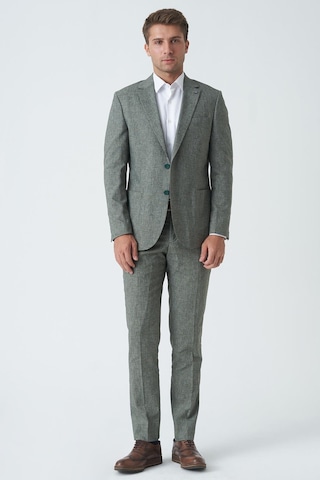 White Stone Bangor T2430 Slim Fit 6 Drop Likralı Keten Takım Elbise Desenli-desenli Çok Renkli