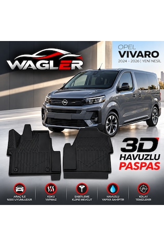 Wagler Opel Vivaro Havuzlu Paspas 2019 Ve Sonrası